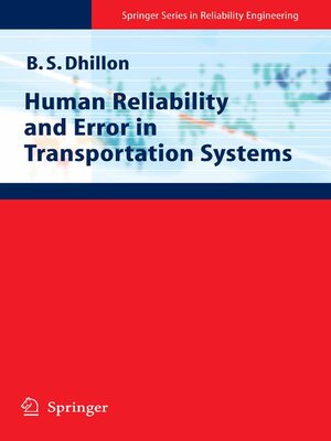 cover image of Human Reliability and Error in Transportation Systems
